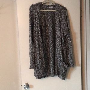 Marled knit cardigan